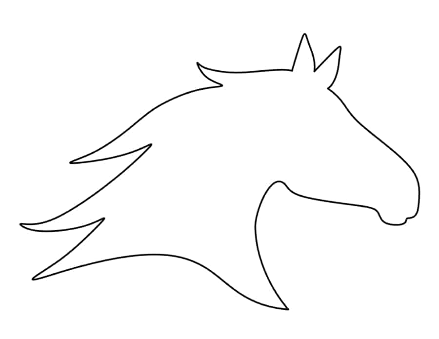 Horse Head Tracing Shape Pdf Free Vectors